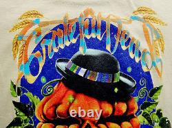 Grateful Dead Shirt T Shirt Vintage 1998 Harvest Tour Hat Pumpkin Skeleton GDP L