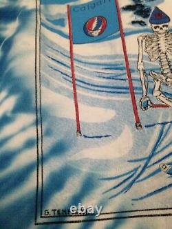 Grateful Dead Shirt Vintage 1988 Oakland NEW YEARS Winter Olympics Calgary Ski