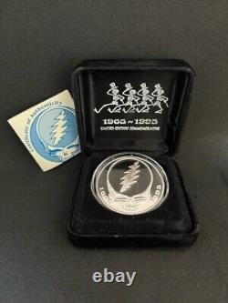 Grateful Dead Skull 999 Fine Silver Coin Vintage Limited to 5000