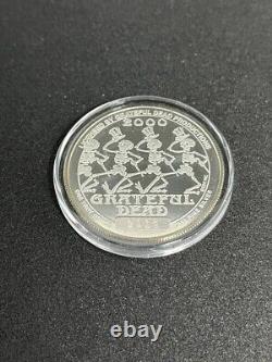 Grateful Dead Skull 999 Fine Silver Coin Vintage Limited to 5000