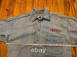 Grateful Dead Vintage Blue Denim Shirt Dancing Bears Mercantile Jean Size M