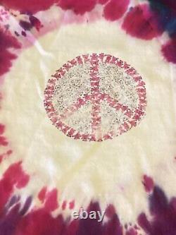 Grateful Dead Vintage Dancing Bears Peace Sign 1990 Tie Dye Tee Shirt XL