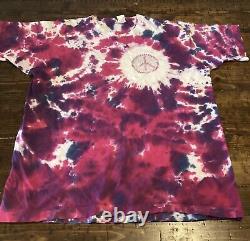 Grateful Dead Vintage Dancing Bears Peace Sign 1990 Tie Dye Tee Shirt XL