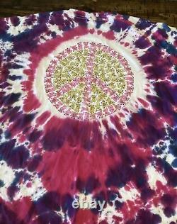 Grateful Dead Vintage Dancing Bears Peace Sign 1990 Tie Dye Tee Shirt XL