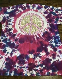 Grateful Dead Vintage Dancing Bears Peace Sign 1990 Tie Dye Tee Shirt XL