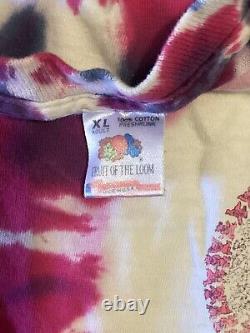 Grateful Dead Vintage Dancing Bears Peace Sign 1990 Tie Dye Tee Shirt XL