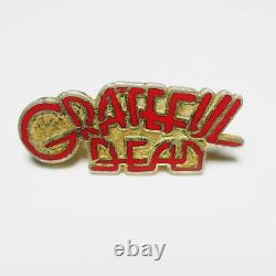 Grateful Dead Vintage Pin G. D. Logo Red Gold Pinback Badge Late 1970's Original