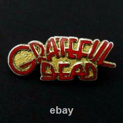 Grateful Dead Vintage Pin G. D. Logo Red Gold Pinback Badge Late 1970's Original