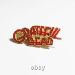 Grateful Dead Vintage Pin G. D. Logo Red Gold Pinback Badge Late 1970's Original