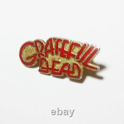 Grateful Dead Vintage Pin G. D. Logo Red Gold Pinback Badge Late 1970's Original