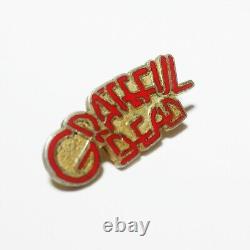 Grateful Dead Vintage Pin G. D. Logo Red Gold Pinback Badge Late 1970's Original