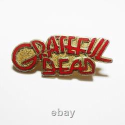 Grateful Dead Vintage Pin G. D. Logo Red Gold Pinback Badge Late 1970's Original