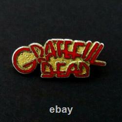 Grateful Dead Vintage Pin G. D. Logo Red Gold Pinback Badge Late 1970's Original