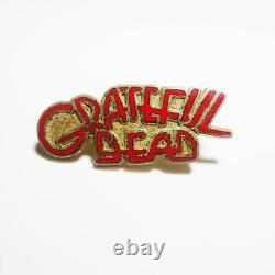 Grateful Dead Vintage Pin G. D. Logo Red Gold Pinback Badge Late 1970's Original