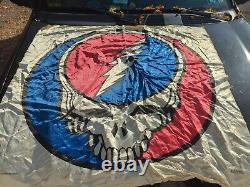 Grateful Dead Vintage Steal Your Face Flag Banner Tapestry Wall Hanging'84-rare
