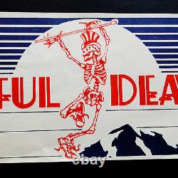Grateful Dead Vintage Sticker Early/Mid 1980's Uncle Sam Skeleton Red White Blue