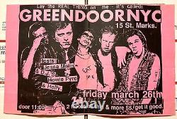 Greendoornyc Dead Boys Ultra Rare Vintage 1994 Poster 3/26/94 Coney Island High