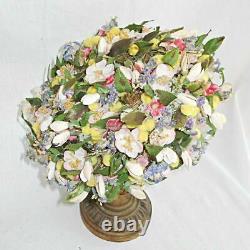 Hat Vintage 50s Dead Stock Sterns Boston Flowers Bows Pom Pom Original Hatbox