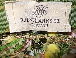 Hat Vintage 50s Dead Stock Sterns Boston Flowers Bows Pom Pom Original Hatbox