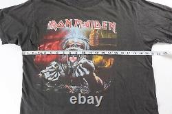 IRON MAIDEN Vintage T-Shirt 1990s Real Dead One Black Tee L Large Metal Band
