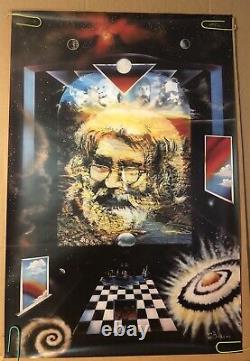 Jerry Garcia Original Vintage Poster Psychedelic Head Space Grateful Dead trippy