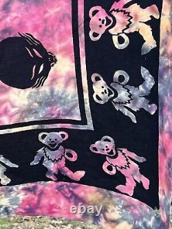 Large Vintage Grateful Dead Tie Dye Tapestry Dancing Bears Steal Your Face