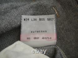Levi's 501xx W34 L36 USA made original dead stock 1997 vintage withTracking#F/S