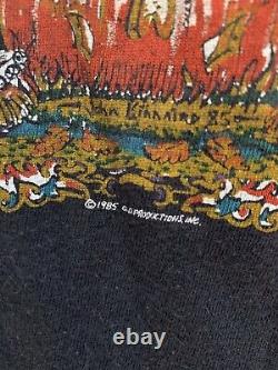 MENS Vintage 1980s THE GRATEFUL DEAD Band 1985 Fall/ Winter Tour T-Shirt Sz XL