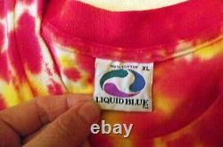 MINT Vtg 1992 Grateful Dead Tie Dye Tee Shirt Lithuania Barcelona Liquid Blue XL
