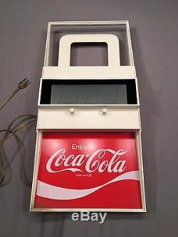 NEW 1977 Vintage Coca Cola Coke Light Up Clock by Everbrite Model G019 DEAD MINT