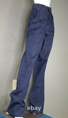 NWOT Vintage 70s Womens Ragtime Dead Stock Bell Bottom Jeans Denim Sz 28 X 37