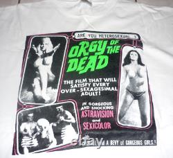 ORGY OF THE DEAD Rare Original Vtg 80's shirt XL Ed Wood