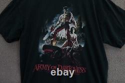 ORIGINAL Vintage Army of Darkness Movie Promo T-Shirt XL Evil Dead Horror