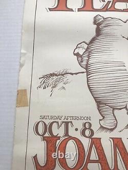 Original 1966 Grateful Dead W Joan Baez Vintage Poster Peace Pooh Mouse Studios