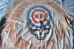Original Grateful Dead He's Gone Lot Tee Shirt Chicago Cubs Stealie Tie Dye VTG