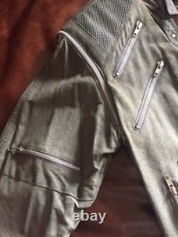 Original Vintage Michael Jackson Beat It Leather Jacket 80's Grey
