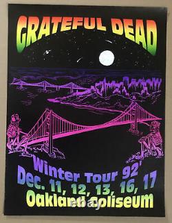Original Vintage Poster Grateful Dead Winter Tour 92' Psychedelic Music Pinup