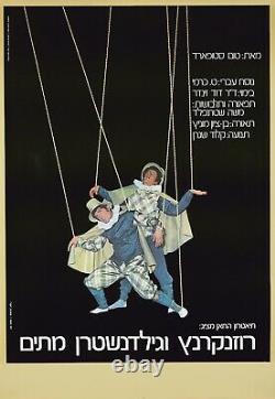 Original Vintage Poster Israel Theater Rosencrantz & Guilenstern Are Dead Etgar