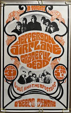 Original Vintage Poster Jefferson Airplane and Grateful Dead Concert REPRINT