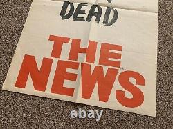 Original vintage JOHN LENNON shot dead newspaper hoarding poster THE BEATLES