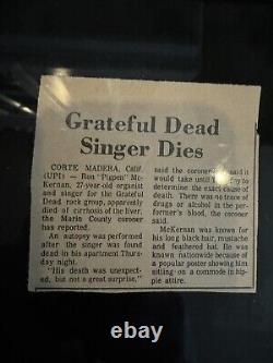 PIGPEN -GRATEFUL DEAD-Authentic ORIGINAL OBITUARY-vintage San Francisco-RARE