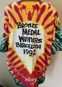 RARE! 1992 Vintage Lithuania Basketball Tee Grateful Dead T Shirt Tie Dye XL