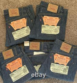 RARE! Lot Of 5! Levi's 1984 & 1987 Vintage 501 Dead Stock NOS Made In USA Denim