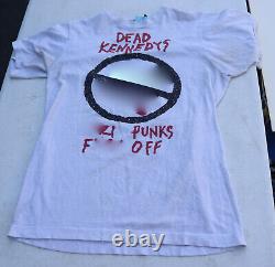 RARE Vintage Dead Kennedys Punks F Off Original T-Shirt Medium M Screen Stars