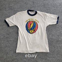 RARE Vintage Grateful Dead 80s Ringer Shirt Dead Head psychedelia bluegrass rock