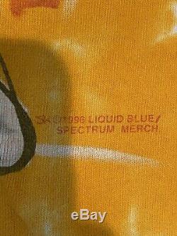 RARE Vintage Grateful Dead Liquid Blue Tie Dye Shirt 1996 LITHUANIA XL RHCP Flea