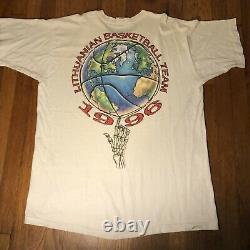 RARE Vintage Grateful Dead Liquid Blue Tie Dye Shirt 1996 LITHUANIA XXL Olympics