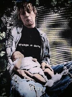 RaREST! Deadstock Vintage NIRVANA Kurt Cobain Letter / Grunge Is Dead sz S
