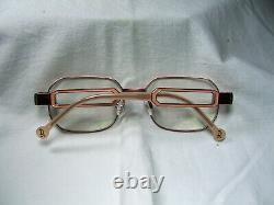 Red or Dead eyeglasses heptagonal oval rose gold plated frames men's women's