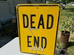 Retired Original Vintage Heavy Metal Dead End Rectangle Sign 24 x 18